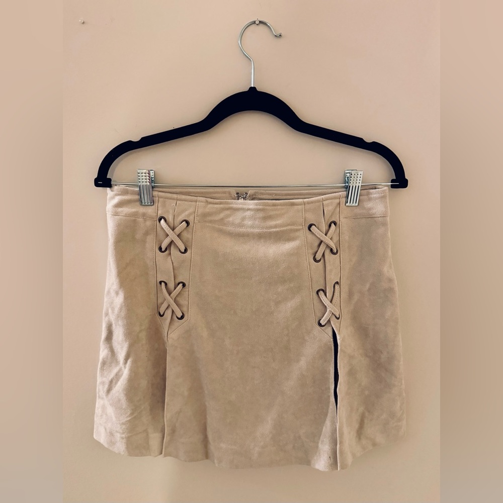 She + Sky Suede Skirt